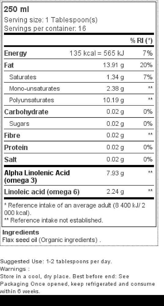 Biona Organic Linseed Oil - 250 mL - image 2