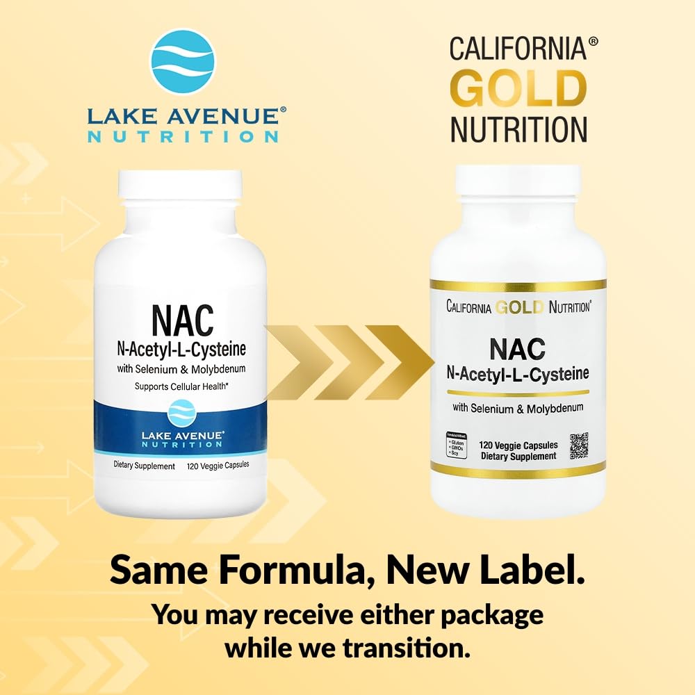 Lake Avenue Nutrition N-Acetyl-L-Cysteine 600 mg - 120 Vegetarian Capsules - image 3