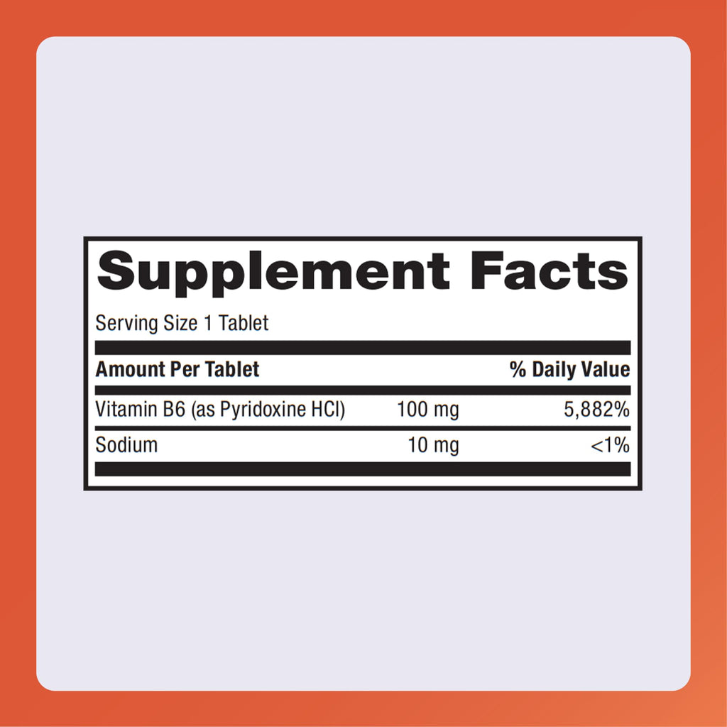 Rugby Vitamin B-6 100mg Tablets - 100 Count - image 5