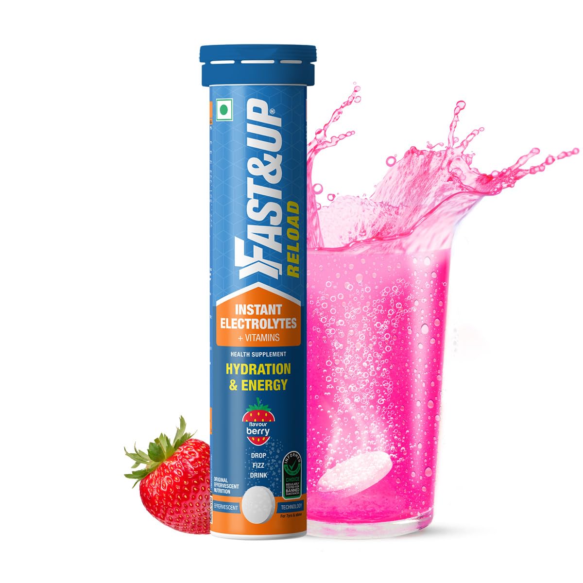FAST&UP Reload Electrolyte Energy Drink - 20 Effervescent Tablets