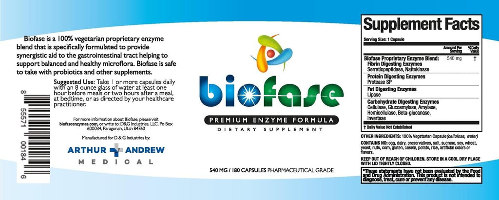 Biofase Premium Enzyme Formula Biofilm Defense - 180 Capsules - image 4