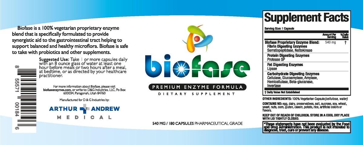 Biofase Premium Enzyme Formula Biofilm Defense - 180 Capsules - image 4