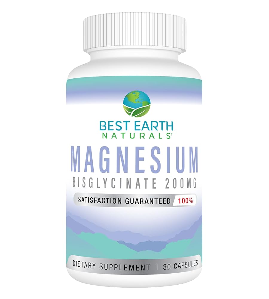 Best Earth Naturals Magnesium Bisglycinate 200 mg - 30 Capsules