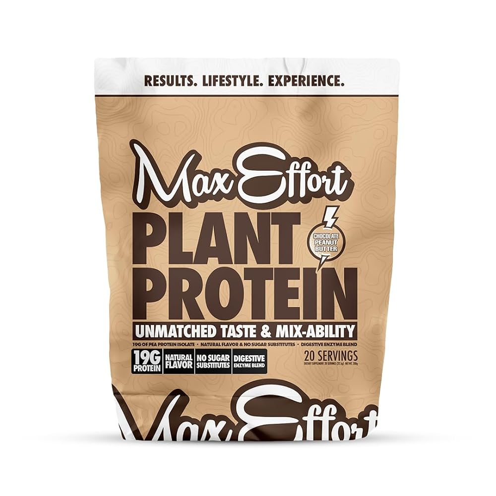 MAX EFFORT Plant Protein Powder Chocolate Peanut Butter - 20 Servings