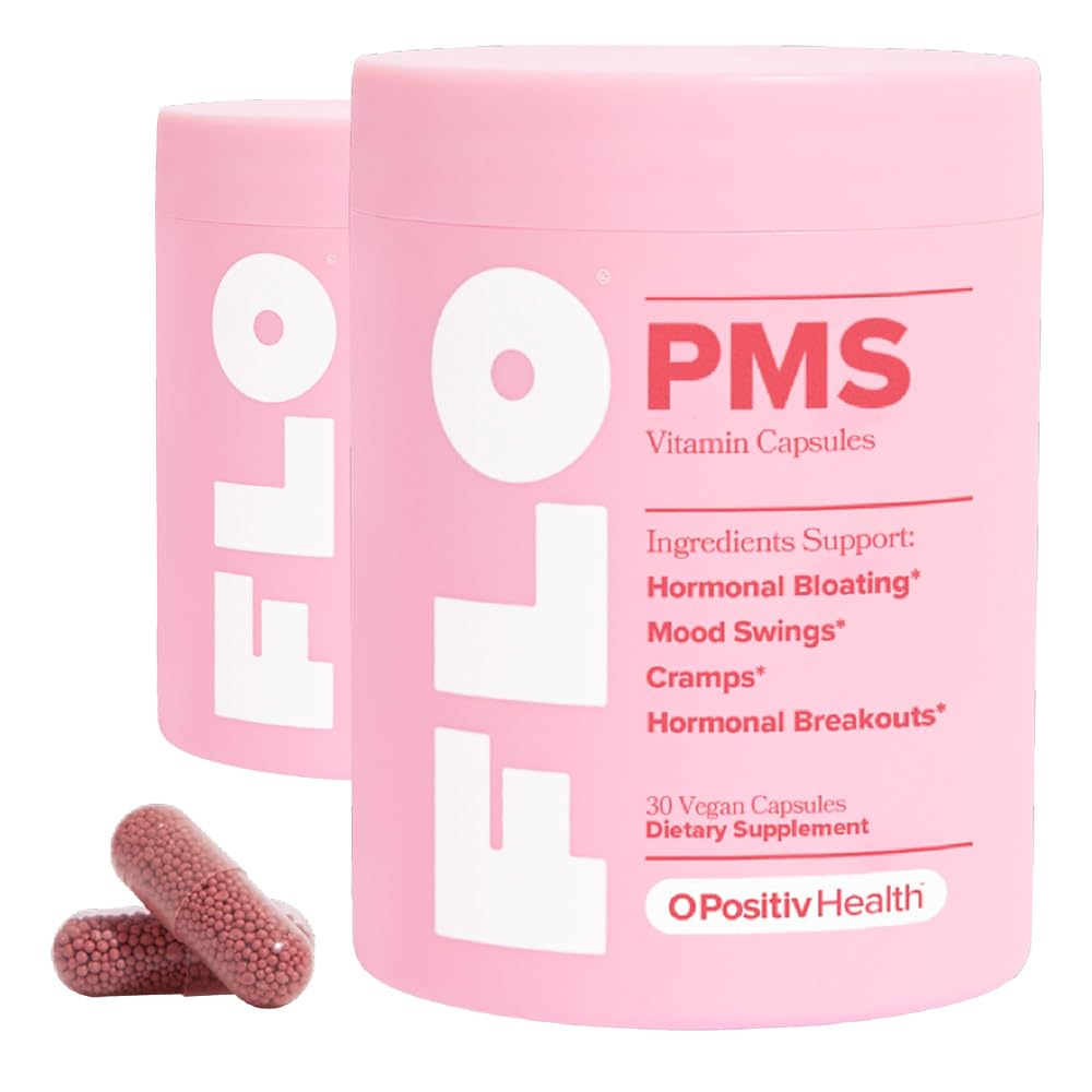 O Positiv FLO PMS Vitamins for Women - Proactive PMS Relief - Targets