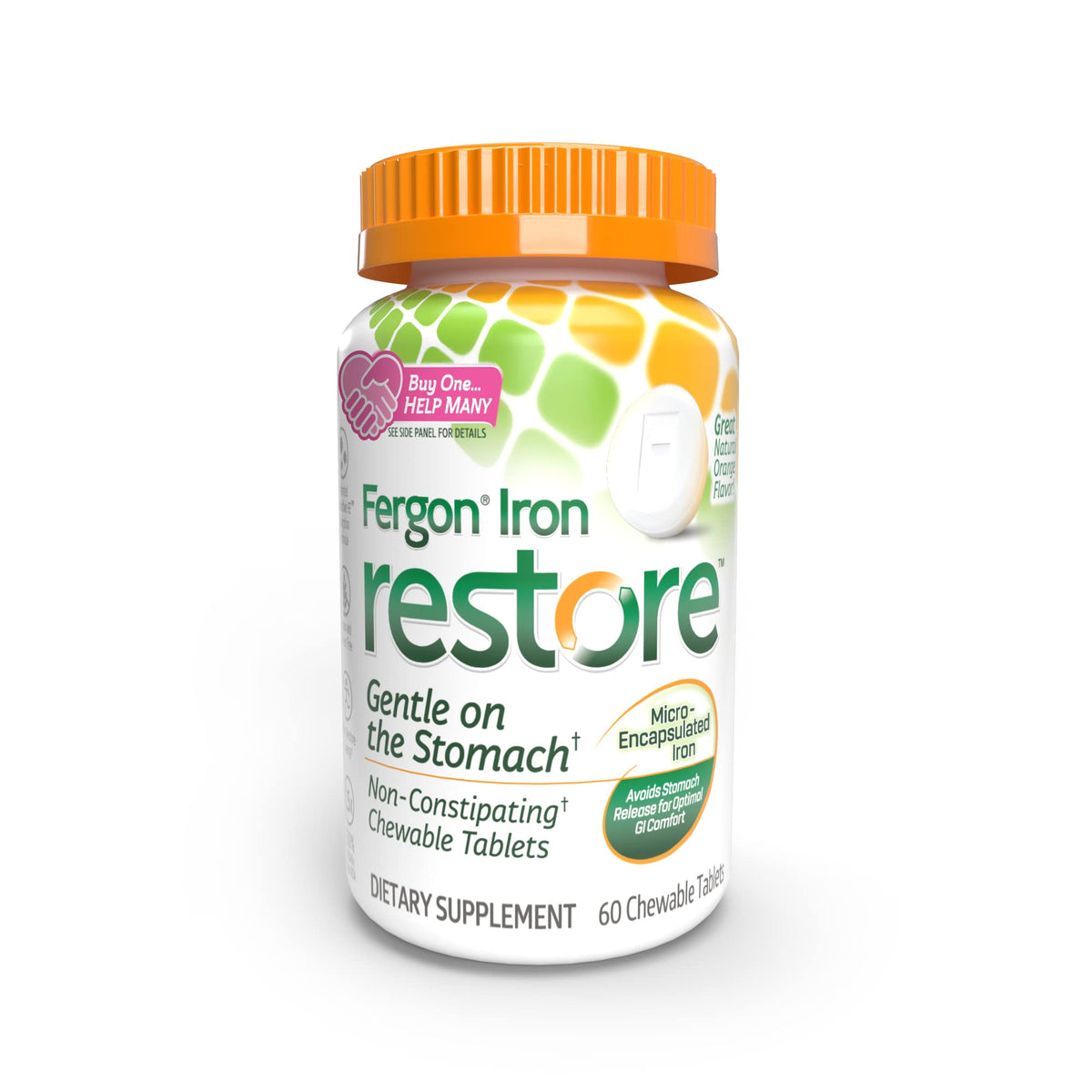 Fergon Iron Restore Chewable Tablets 27mg - 60 Tablets