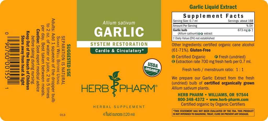 Herb Pharm Garlic Liquid Extract for Cardiovascular Support - 4 Fl Oz - image 8