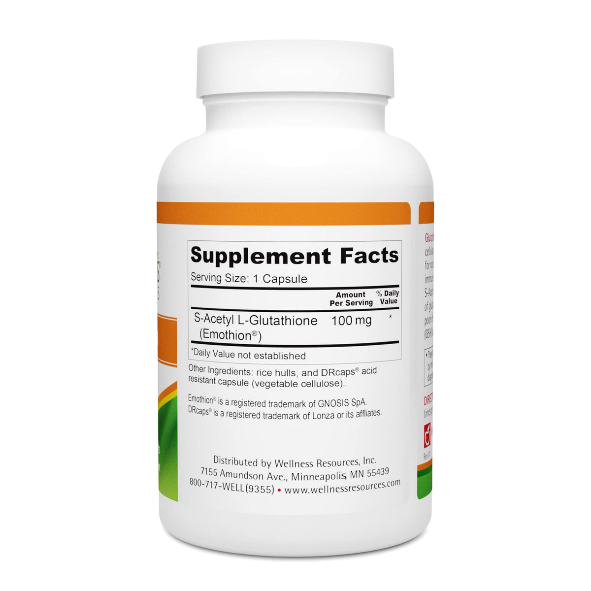 Wellness Resources Glutathione Ultra Antioxidant - 100mg SAG - 90 Capsules - image 2