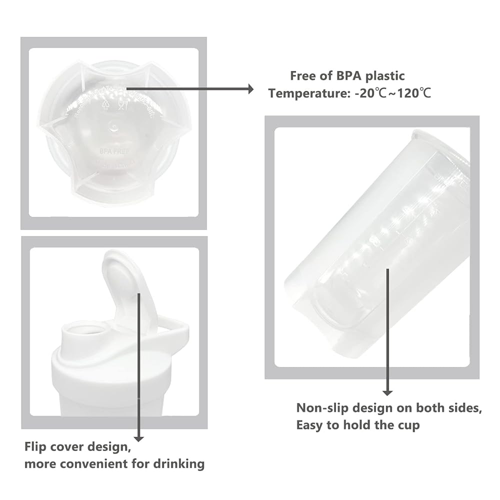 GAISHION Shaker Bottle Protein Shakes Cup