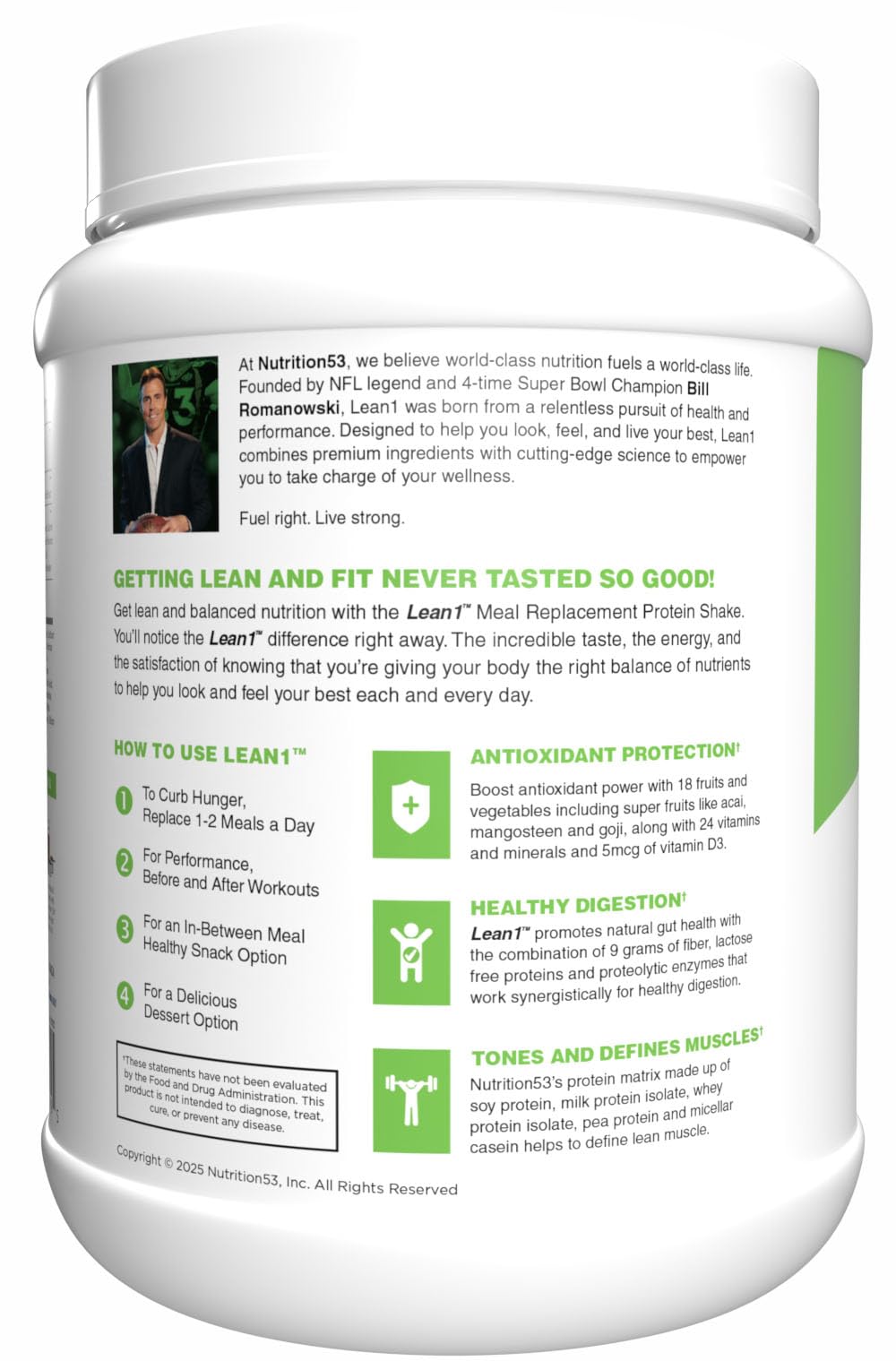 LEAN1 Chocolate Mint Meal Replacement Protein Powder - 15 Servings - image 6