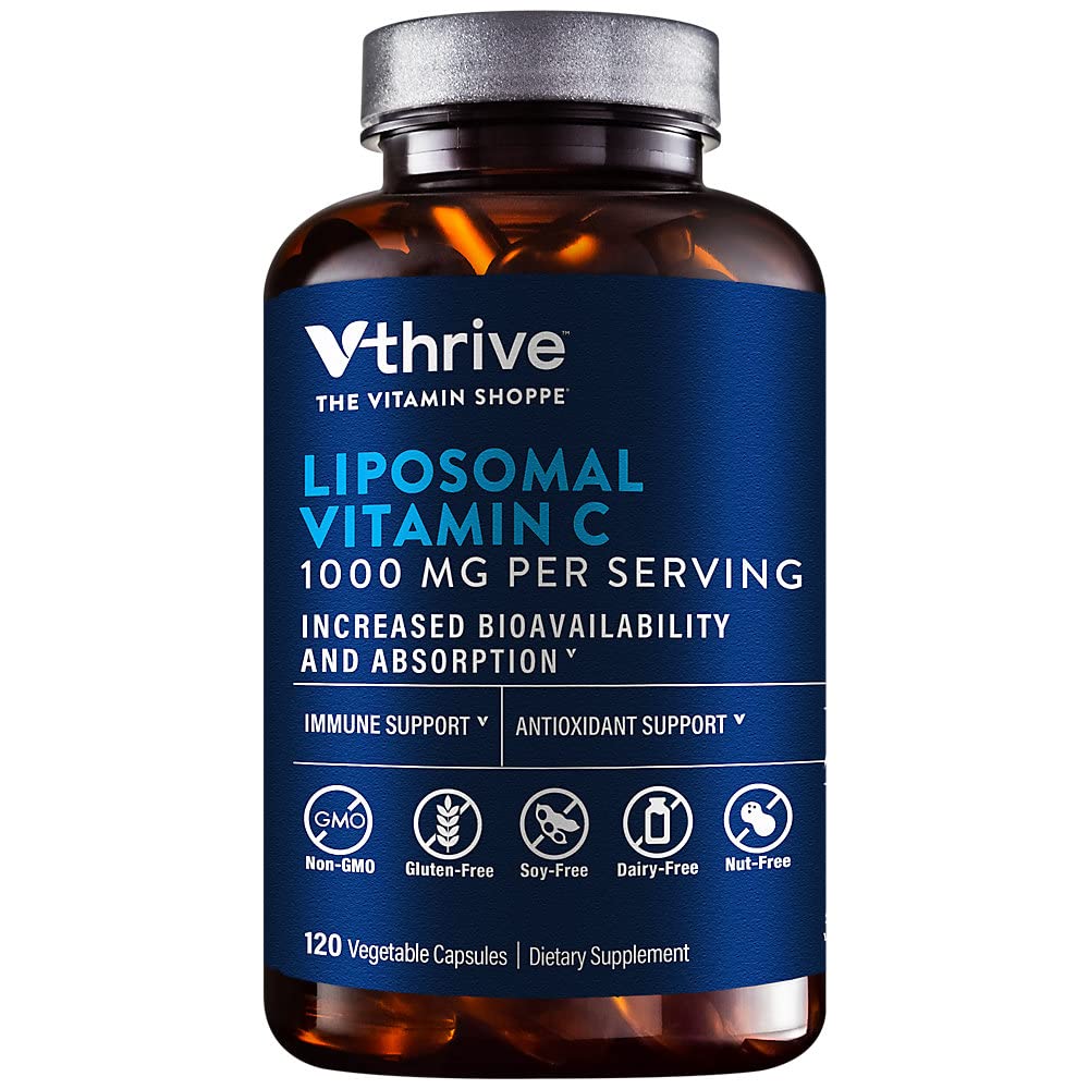 Vthrive Liposomal Vitamin C for Immune Support - 120 Vegetarian Capsules