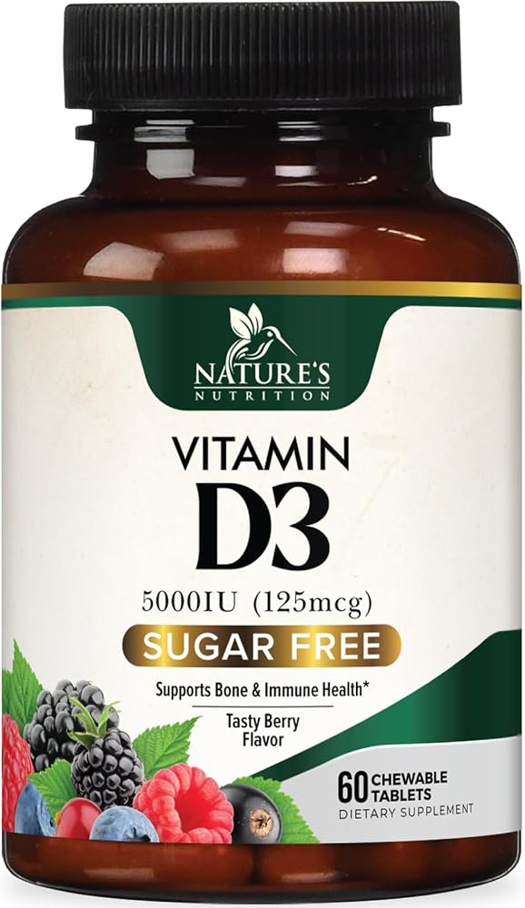 Nature's Nutrition Vitamin D3 5000 IU - Extra Strength Vitamin D