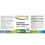 PHARMATECH Vitamin E with Selenium Antioxidant Supplement - 90 Softgels - image 2