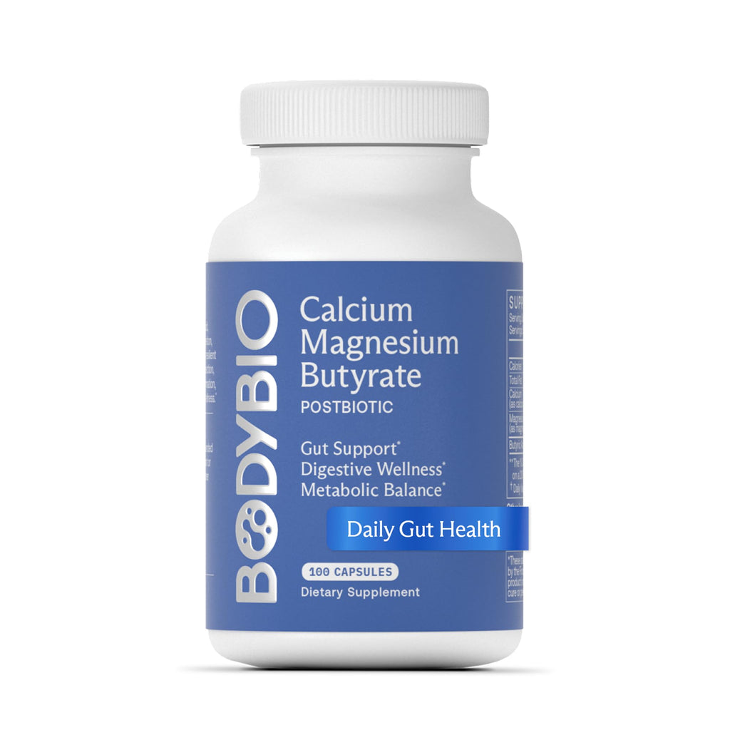 BodyBio Butyrate Calcium Magnesium Postbiotic - 100 Capsules