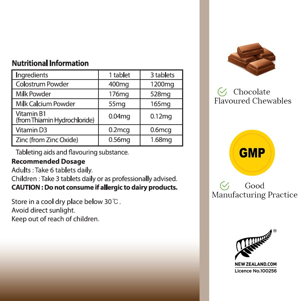 Hi Well Premium Grass-Fed Colostrum Choco Milk - 150 Tablets - image 5
