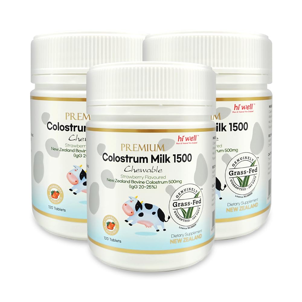 Hi Well Premium Grass-Fed Colostrum1500 120Tablets
