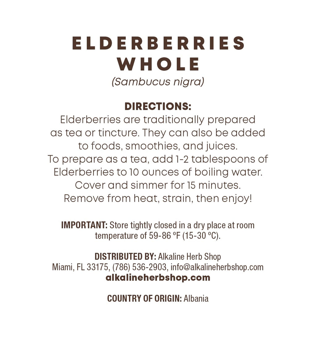 Alkaline Herb Dried Elderberries Whole - 4 oz - image 2