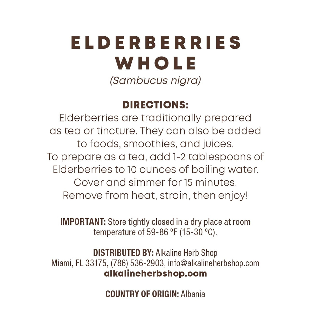 Alkaline Herb Dried Elderberries Whole - 4 oz - image 2