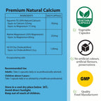 HI WELL Premium Natural Calcium with Magnesium & Vitamin D - 120 Capsules - image 5