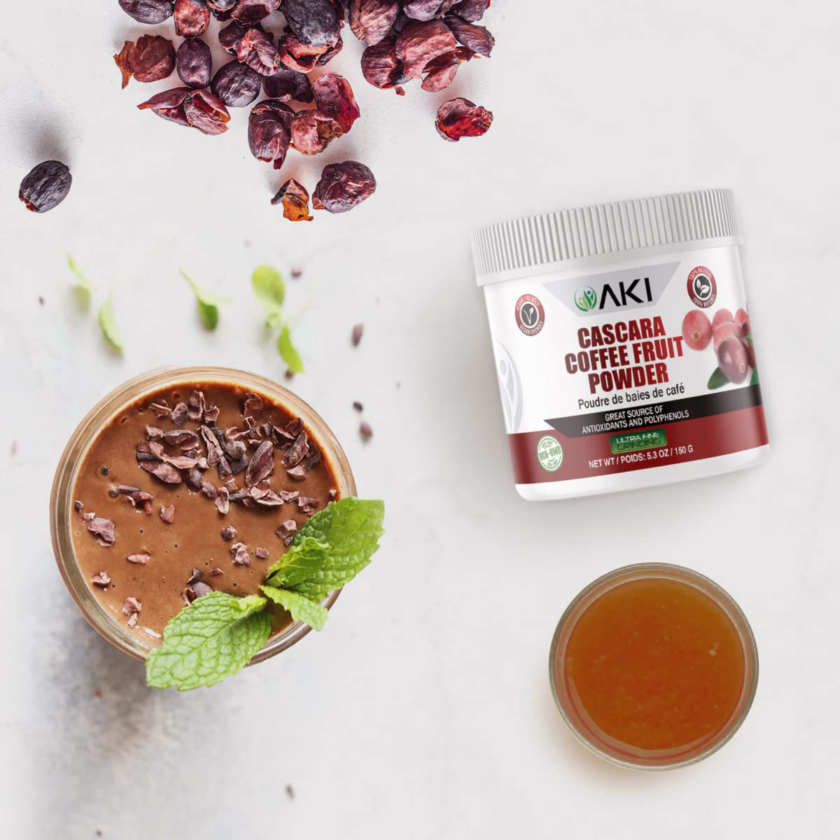 AKI ORGANIC Cascara Coffee Fruit Powder Antioxidants - 150g - image 7