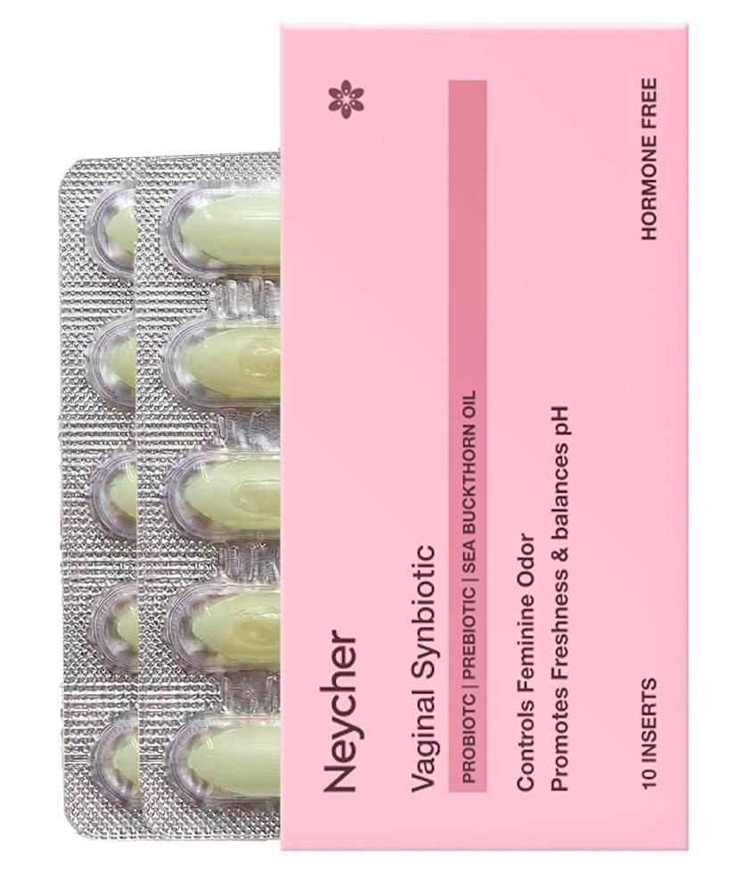 Neycher Vaginal Suppositories for pH Balance and Odor Control
