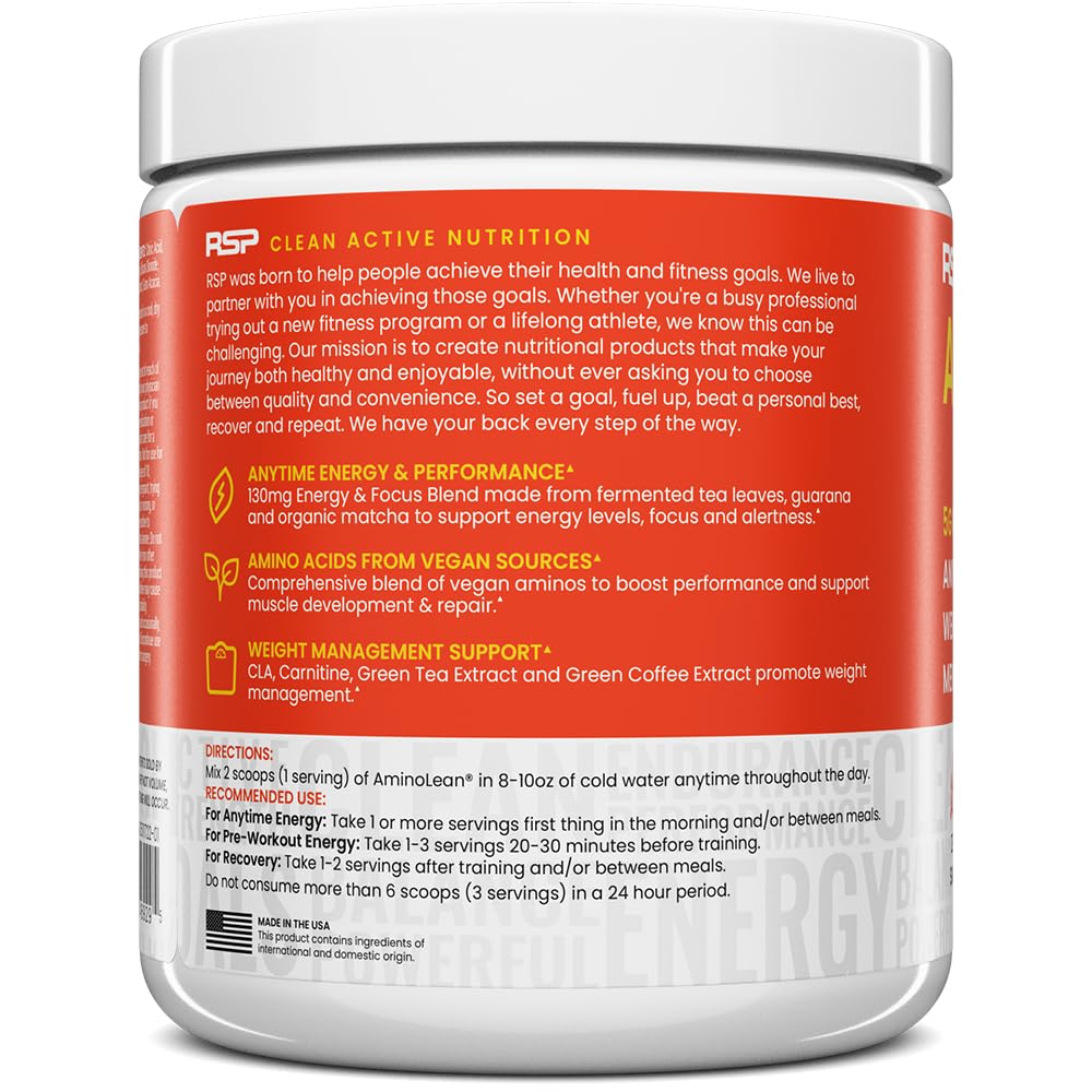 RSP Nutrition AminoLean Pre Workout Powder