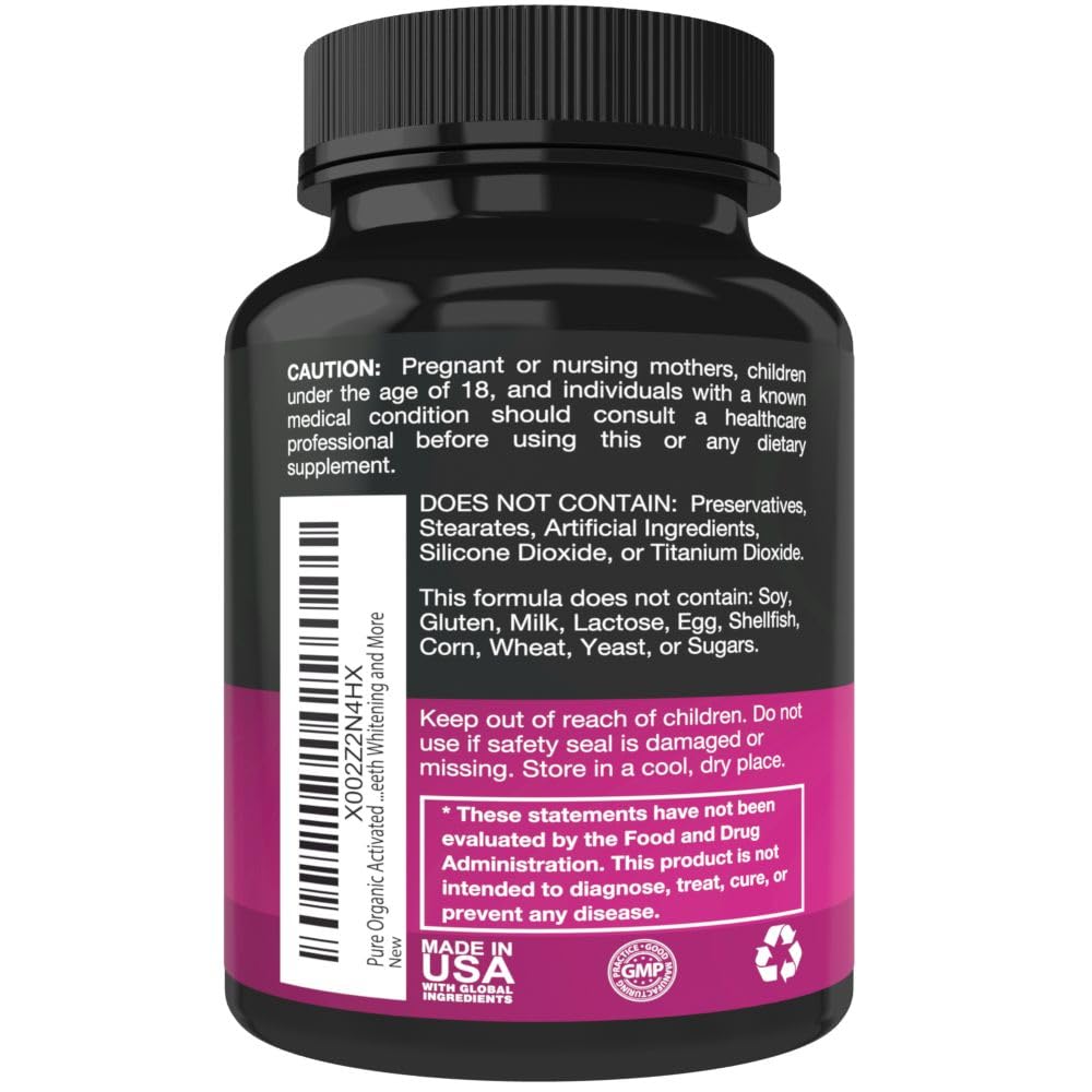 Purest Vantage Activated Charcoal 600mg - 90 Capsules - image 3