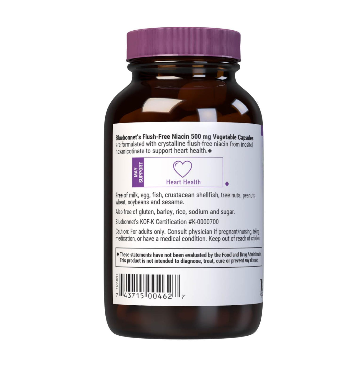 Bluebonnet Bonnet Nutrition Flush-Free Niacin (500mg)