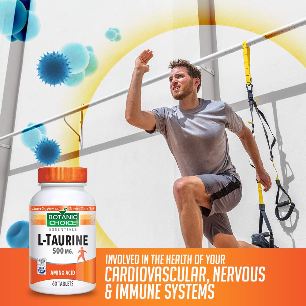 Botanic Choice L-Taurine 500mg Amino Acid - 60 Capsules - image 4