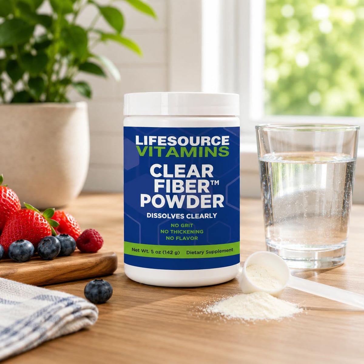LifeSource Vitamins Clear Fiber Sunfiber Powder - 5 oz - image 3