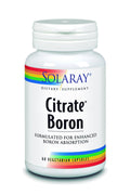 Solaray Biocitrate Boron Supplement 3mg - 60 Capsules