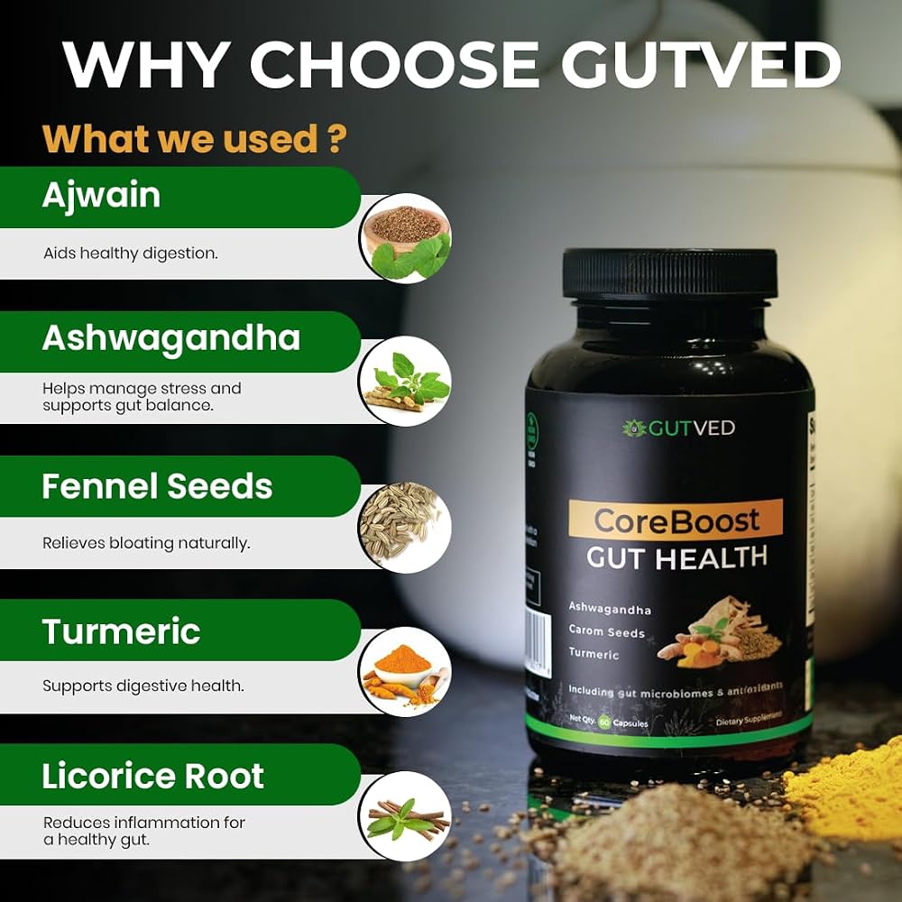GUTVED Bloating & Gas Relief Probiotic - 60 Capsules - image 4