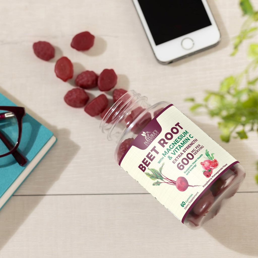 Nature's Nutrition Beet Root Gummies for Energy & Heart Health - 60 Gummies - image 9