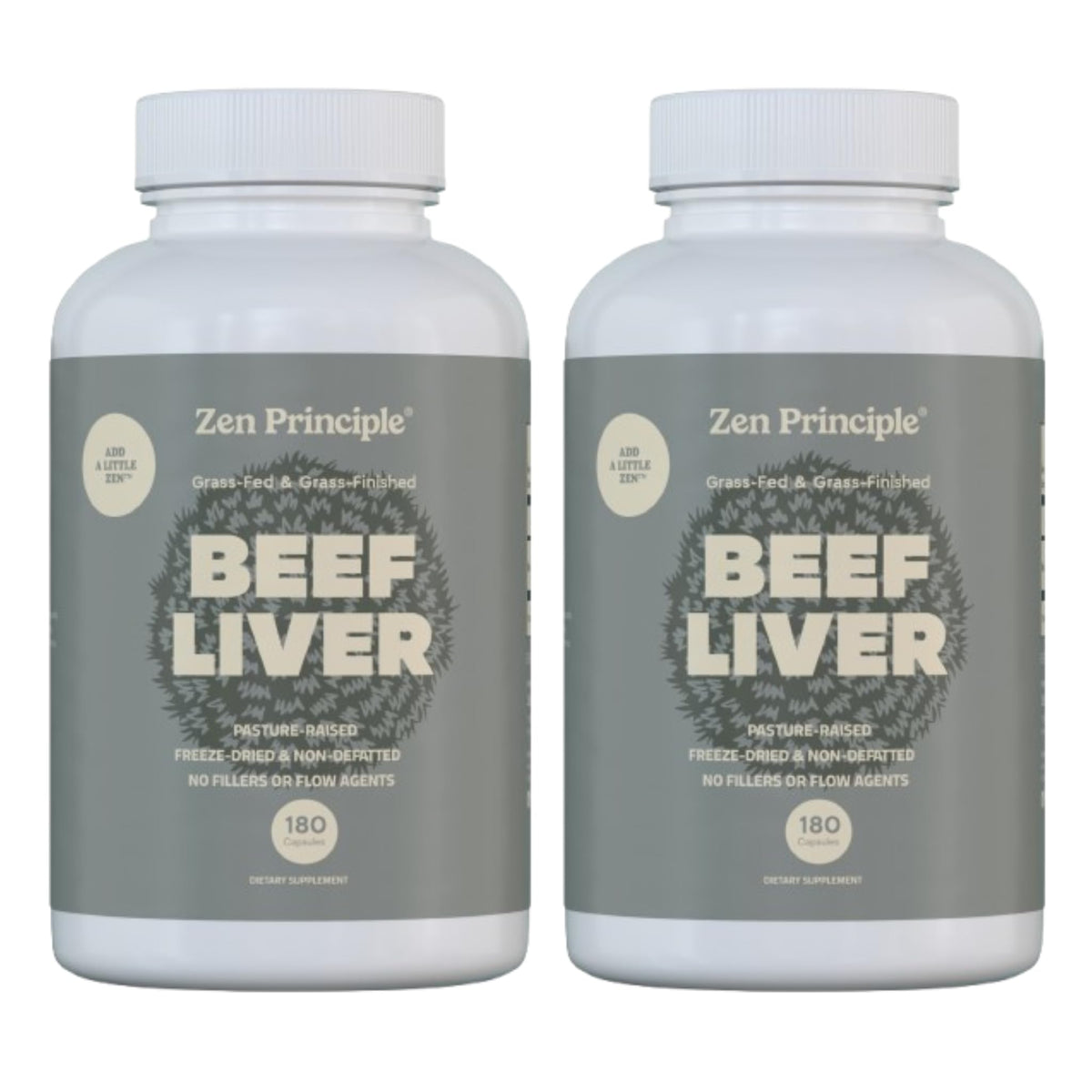 Zen Principle Grass-Fed Beef Liver Capsules - 360 Capsules