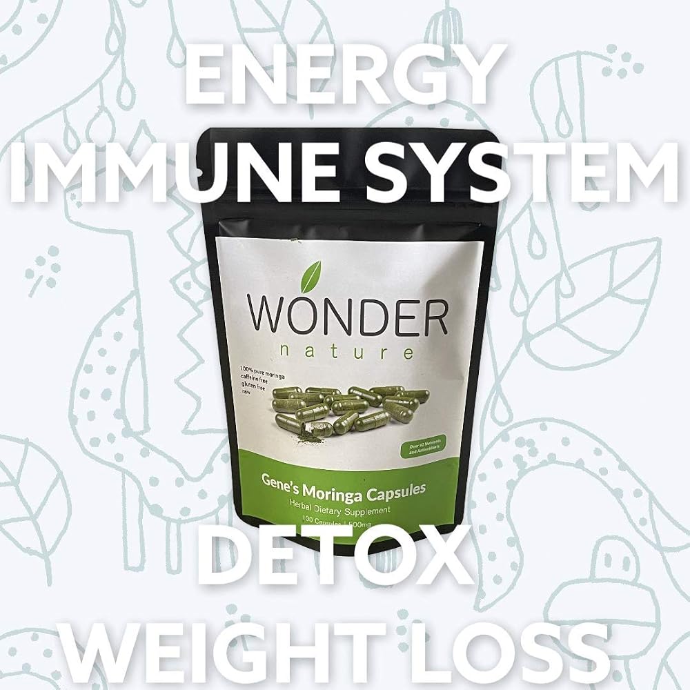 Wonder Nature Moringa Fine Green Powder - 100 Vegetarian Capsules - image 4
