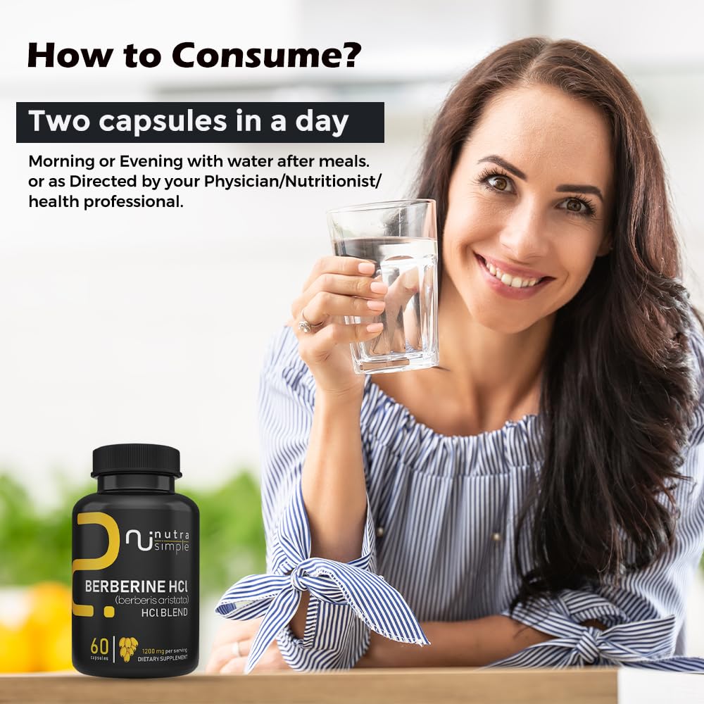 Nutra Simple Berberine HCl 1200mg - 60 Vegan Capsules - image 4