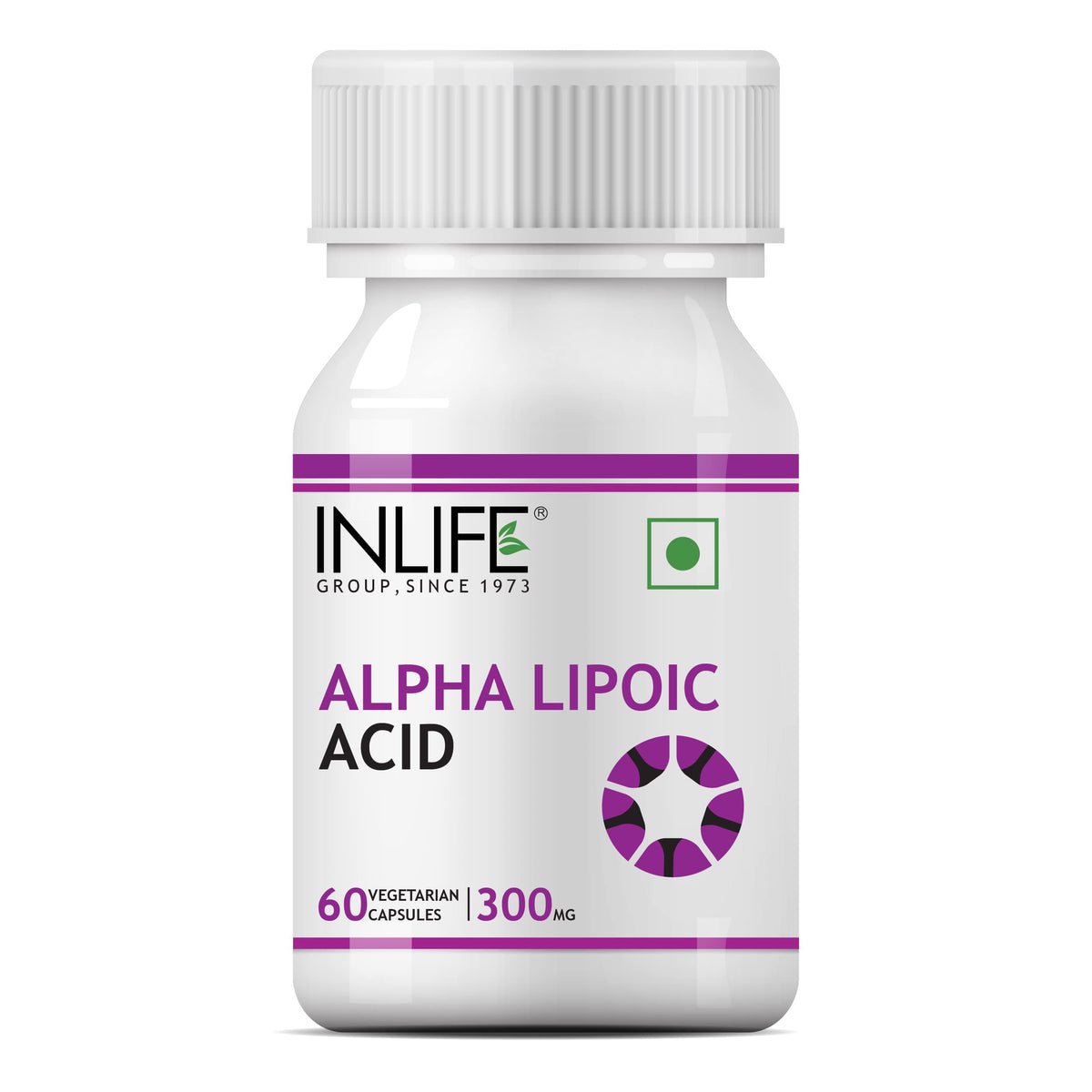 INLIFE Alpha Lipoic Acid ALA Antioxidant 300 mg - 60 Vegetarian Capsules