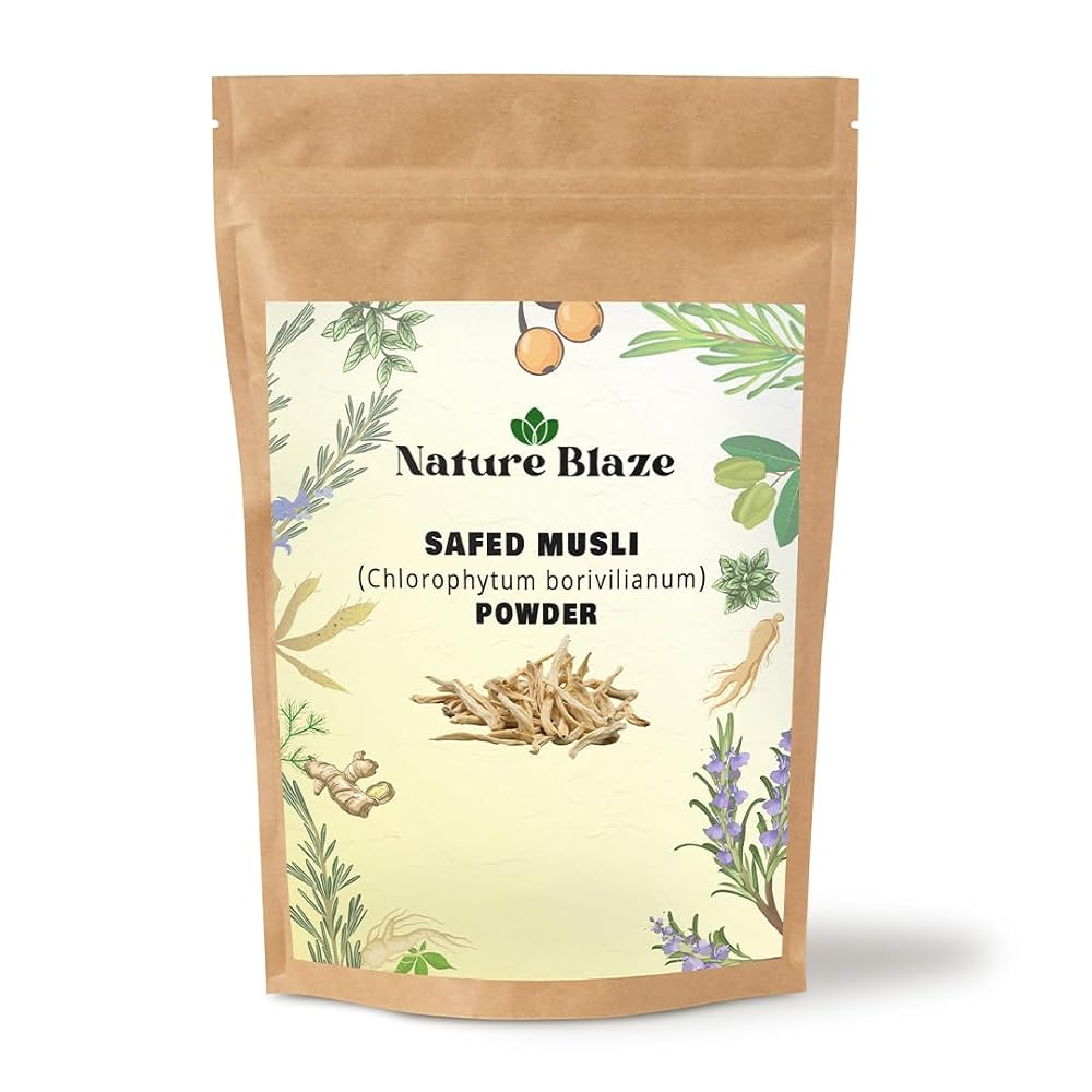 Nature Blaze Pure and Natural Safed Musli Powder - 200g
