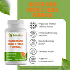 NaturaVivo Master Mind Brain & Focus Formula - 60 Capsules - image 2