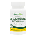NaturesPlus Natural Beta Carotene 25,000 IU Eye Supplement - 90 Softgels