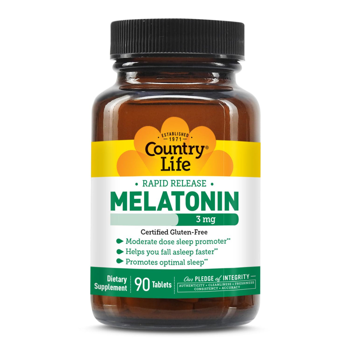 Country Life Melatonin Sleep Aid 3mg - 90 Tablets