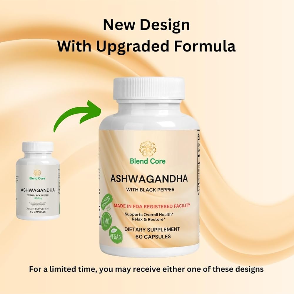 Blend Core Ashwagandha with Black Pepper - 60 Capsules - image 7