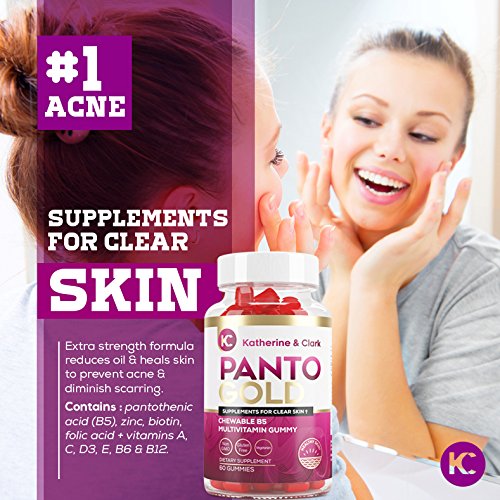 Katherine & Clark Panto Gold Vitamin B5 Biotin Gummies for Hair, Skin & Nails - image 2