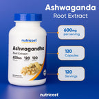 Nutricost Ashwagandha Herbal Supplement 600mg Capsules