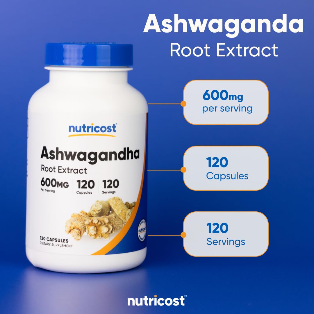 Nutricost Ashwagandha Herbal Supplement 600mg Capsules