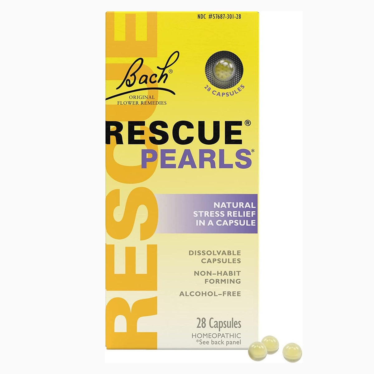 RESCUE Bach Rescue Pearls Natural Stress Relief - 28 Capsules - image 5