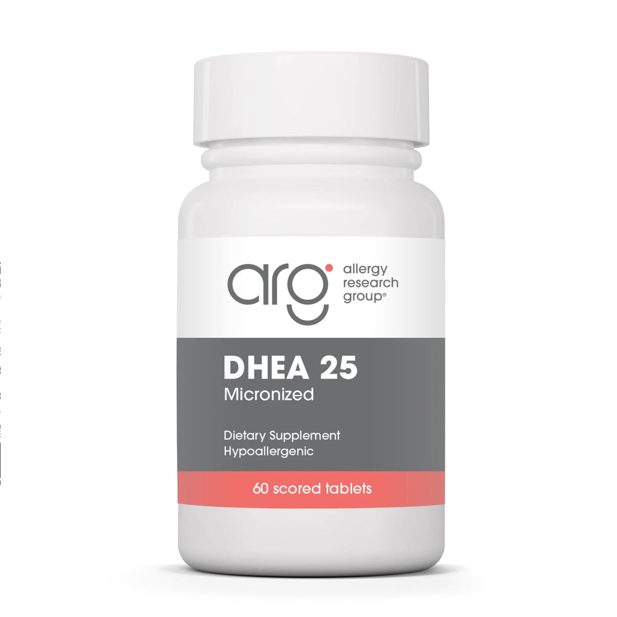 Allergy Research Group DHEA 25 mg Hormone Support - 60 Tablets