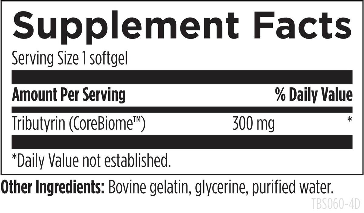 Designs for Health Tri-Butyrin Supreme Butyrate - 60 Softgels - image 4