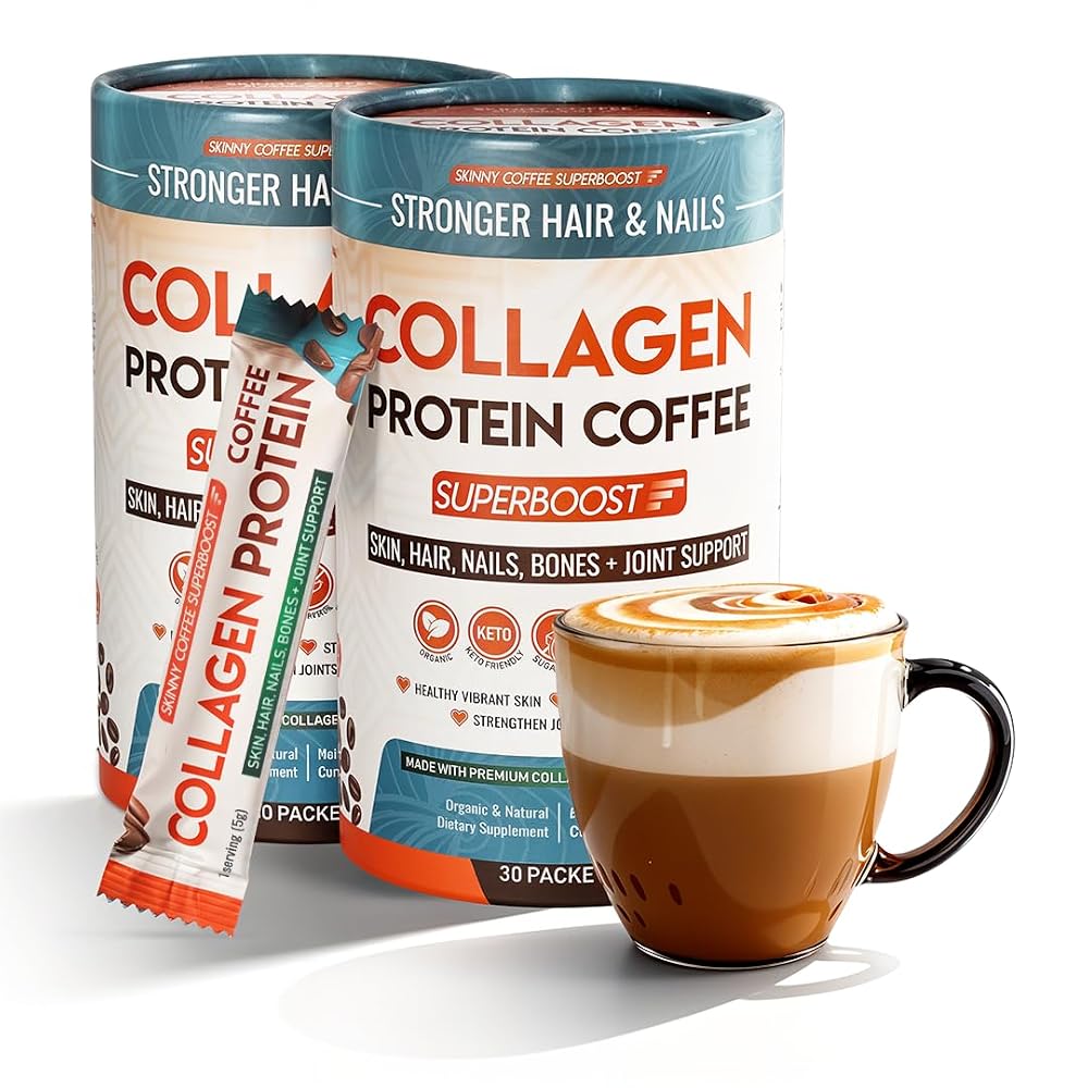 Skinny Coffee SuperBoost Collagen Protein Coffee Peptides Powder