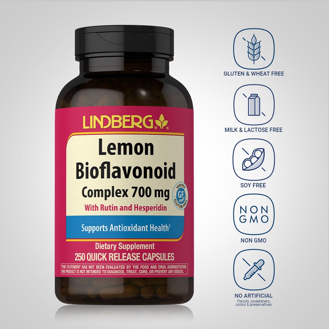 Lindberg Lemon Bioflavonoid Complex 700mg - 250 Capsules - image 3